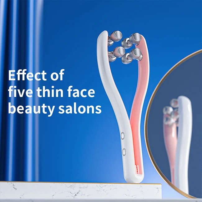 2025 فولت شكل خط مكركرنت مدلك لتدليك الوجه الأسطوانة ثلاثية الأبعاد الوجه الأسطوانة الكنتوري الذقن المزدوجة ثبات التشكيل