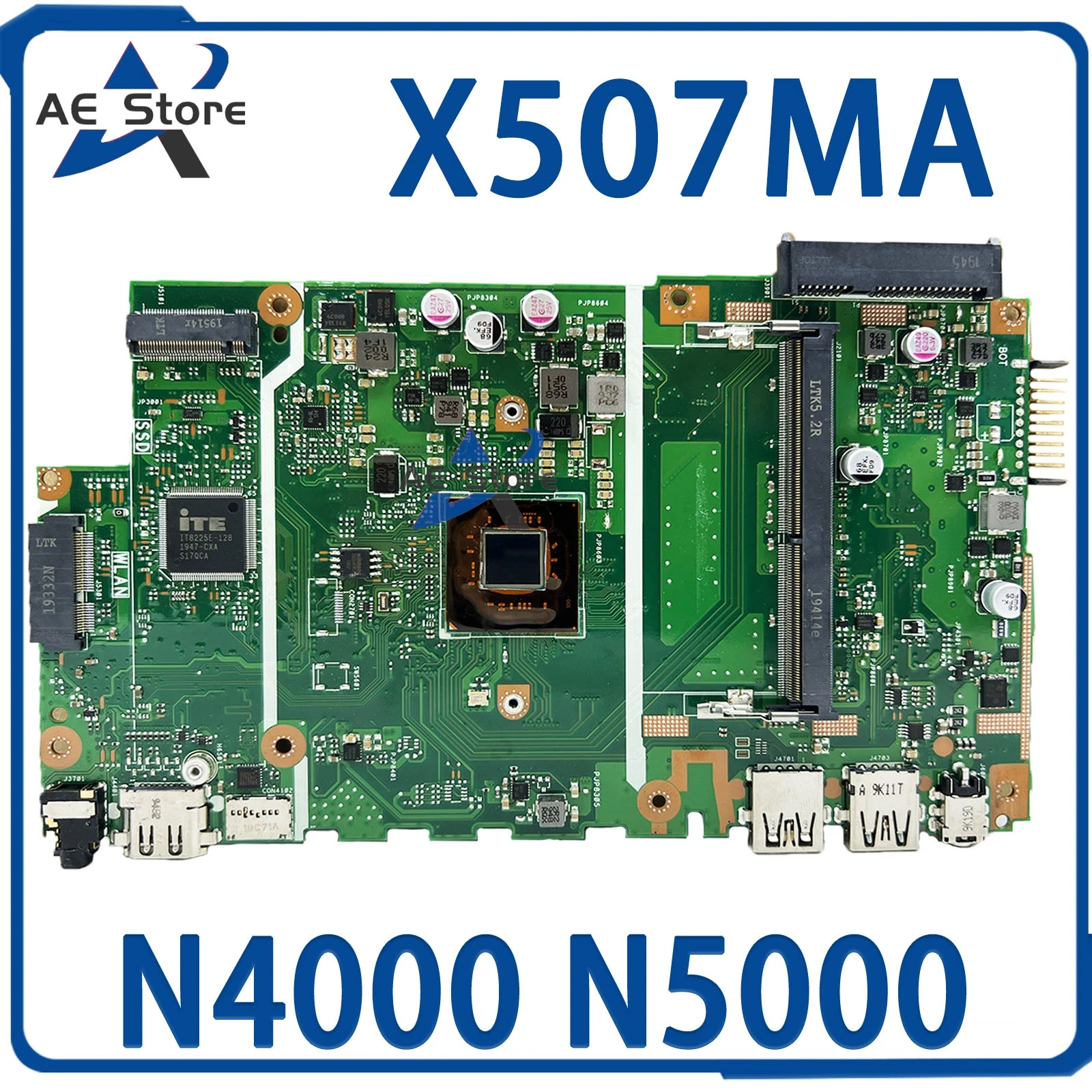 

Материнская плата X507MA Материнская плата ASUS X507M A507M F507M R507M для ноутбука, процессор N4000 N5000 DDR3L