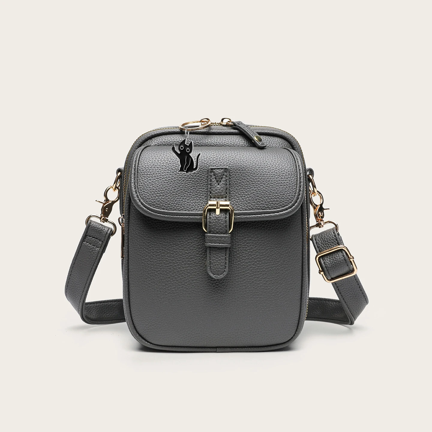 

Retro Leather Women Messenger Bag with Adjustable Removable Strap Anti-theft Crossbody Leather phone Bag Vintage Large Capacity