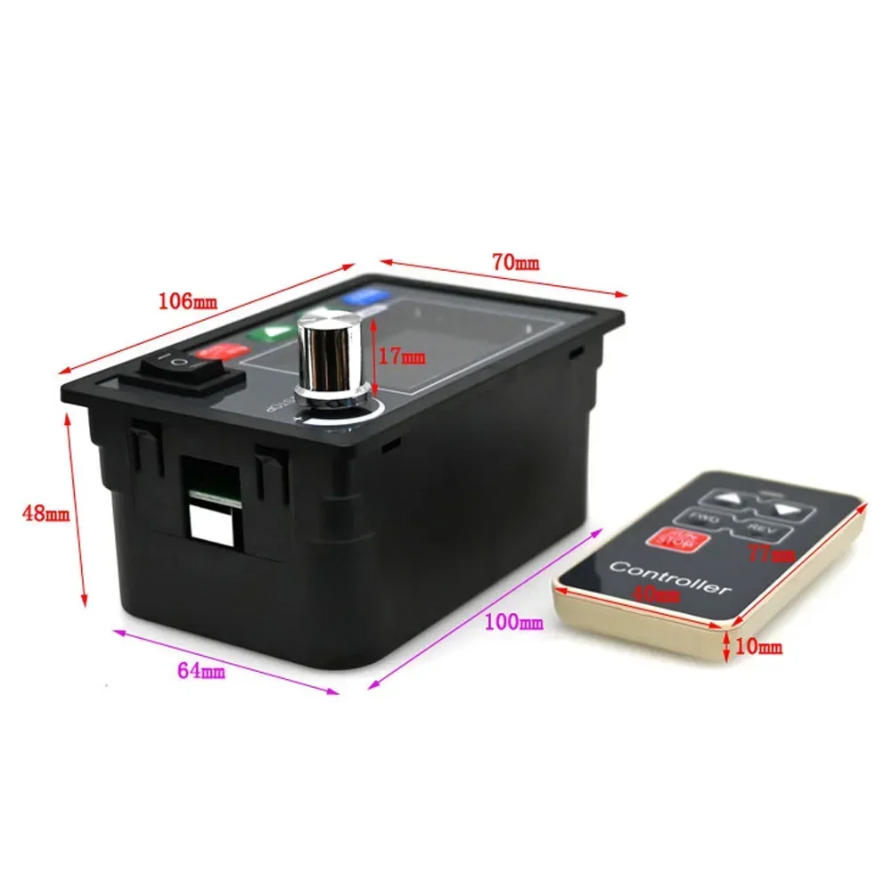 

Speed Regulator for Brushed Motor DC 6 55V 30A with Wireless Remote and LCD Display Featuring Forward and Reverse Speeds