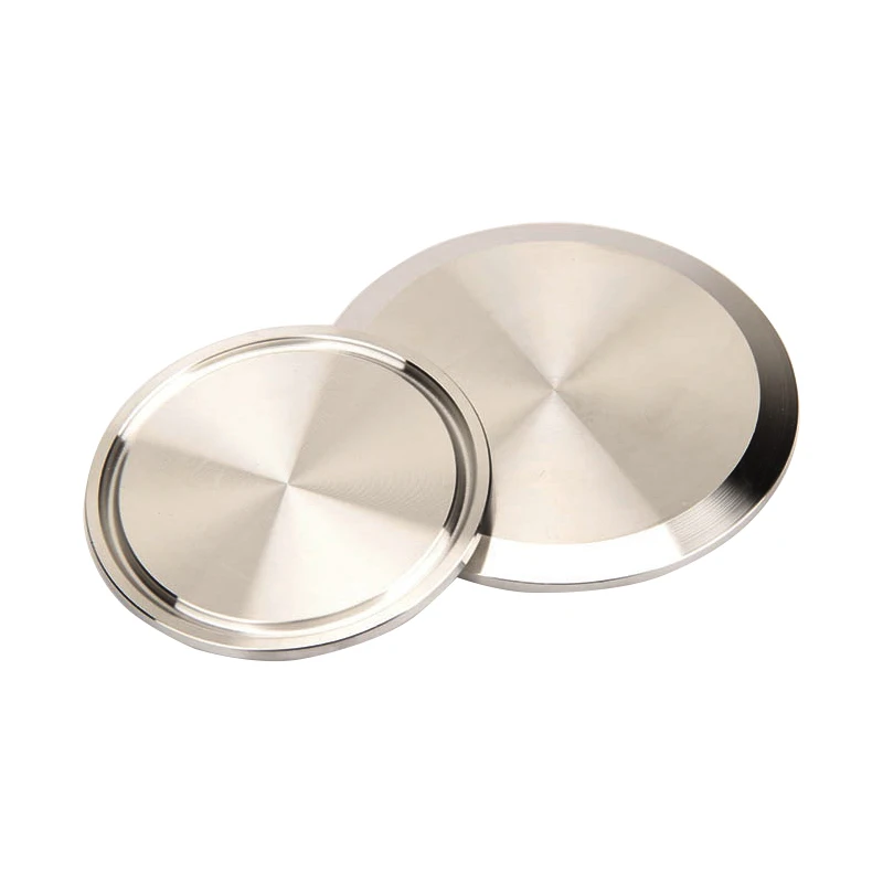 Tampa Cega Sanitária Tri-Clamp TC de Aço Inoxidável SUS 304 para Cerveja Artesanal e Vinho, Diâmetros de 1.5, 2, 3, 4, 6 polegadas, OD 50.5mm-145mm