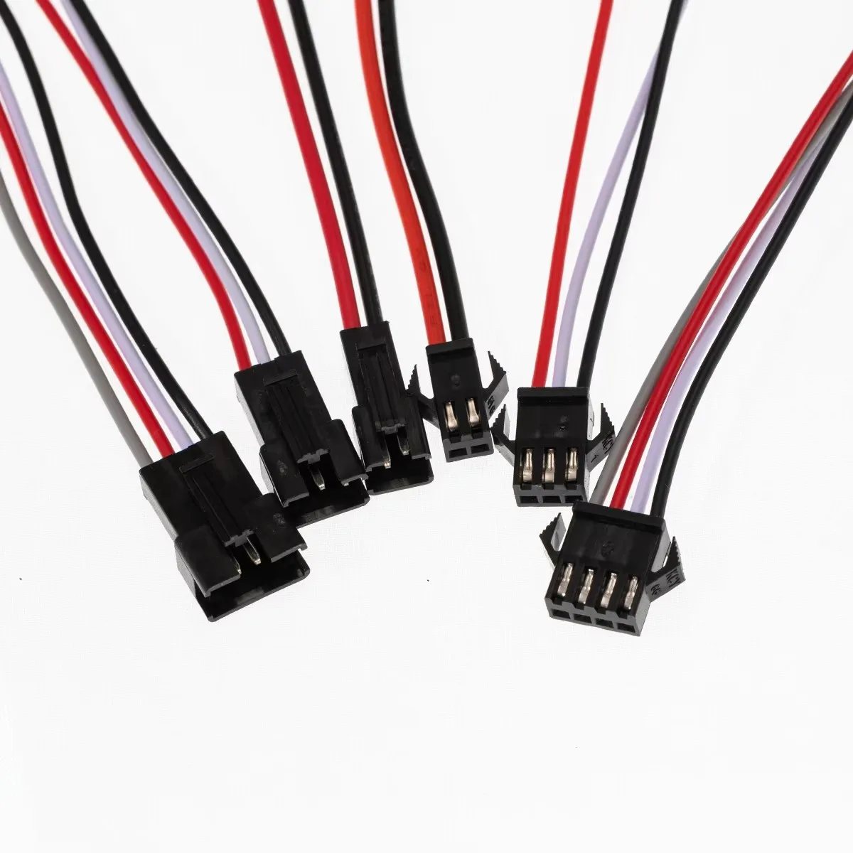 10pairs 2/3/4 Pin JST SM Plug Socket Male To Female Wire Connector LED Strips Lamp Driver Connectors Cable Quick Adapter