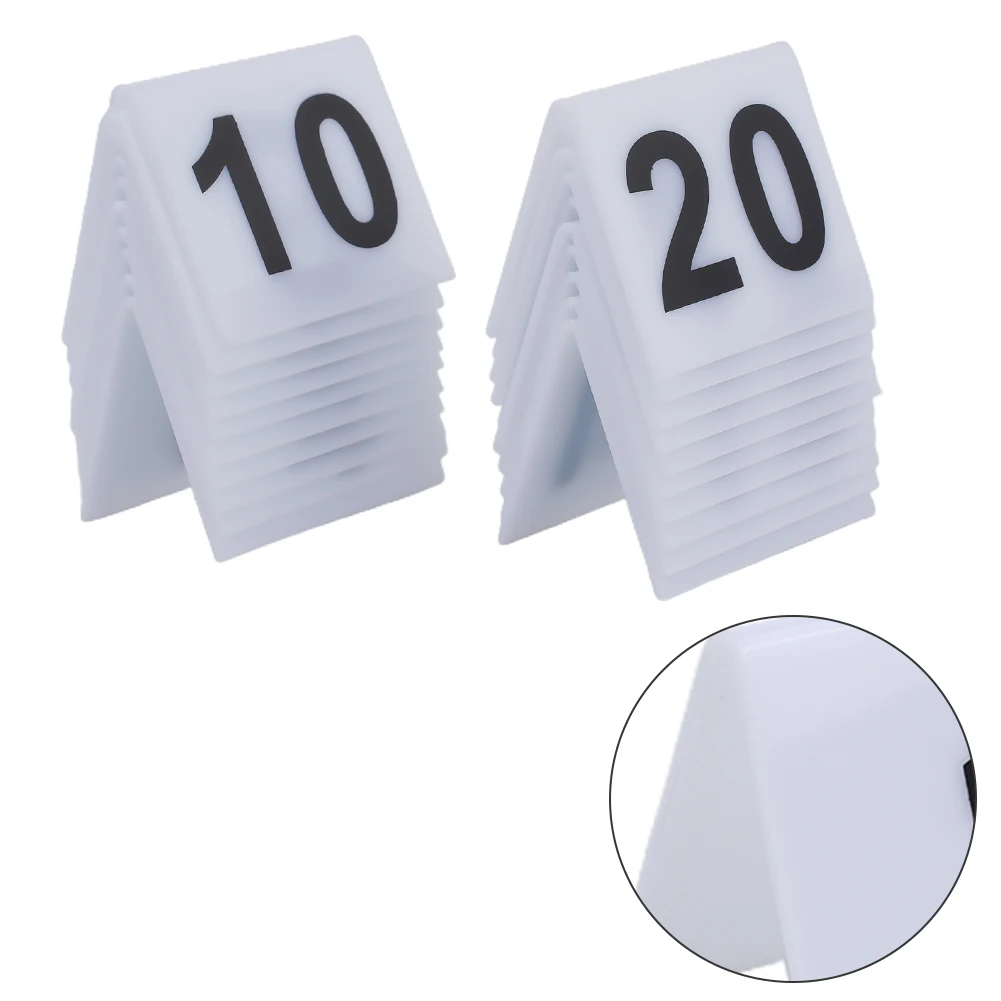Table Numbering System 1-40 for Restaurants with Easy-to-Read Numerals on White Background for Enhanced Guest Experience