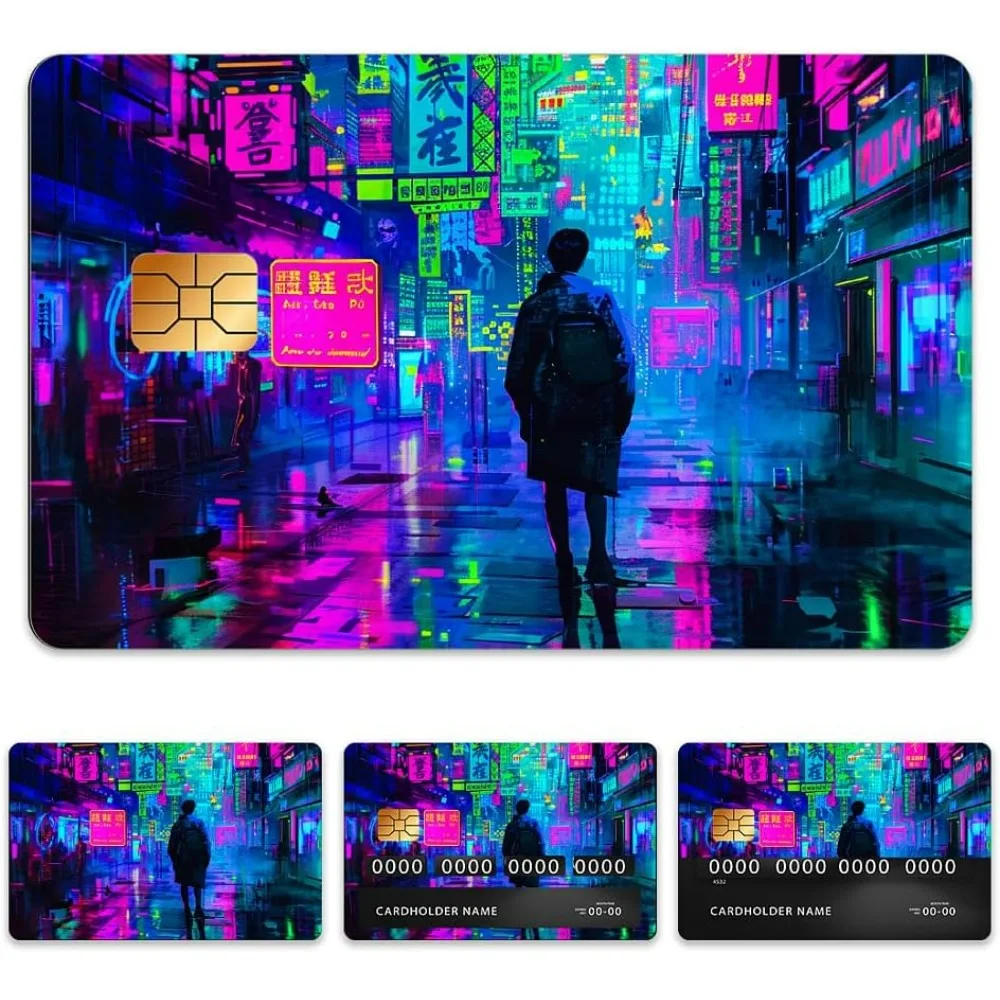 Credit Debit Card Skin Sticker Cover Waterproof Scratch-Resistant and Attractive Cool Card Skin Custom 4 Styles