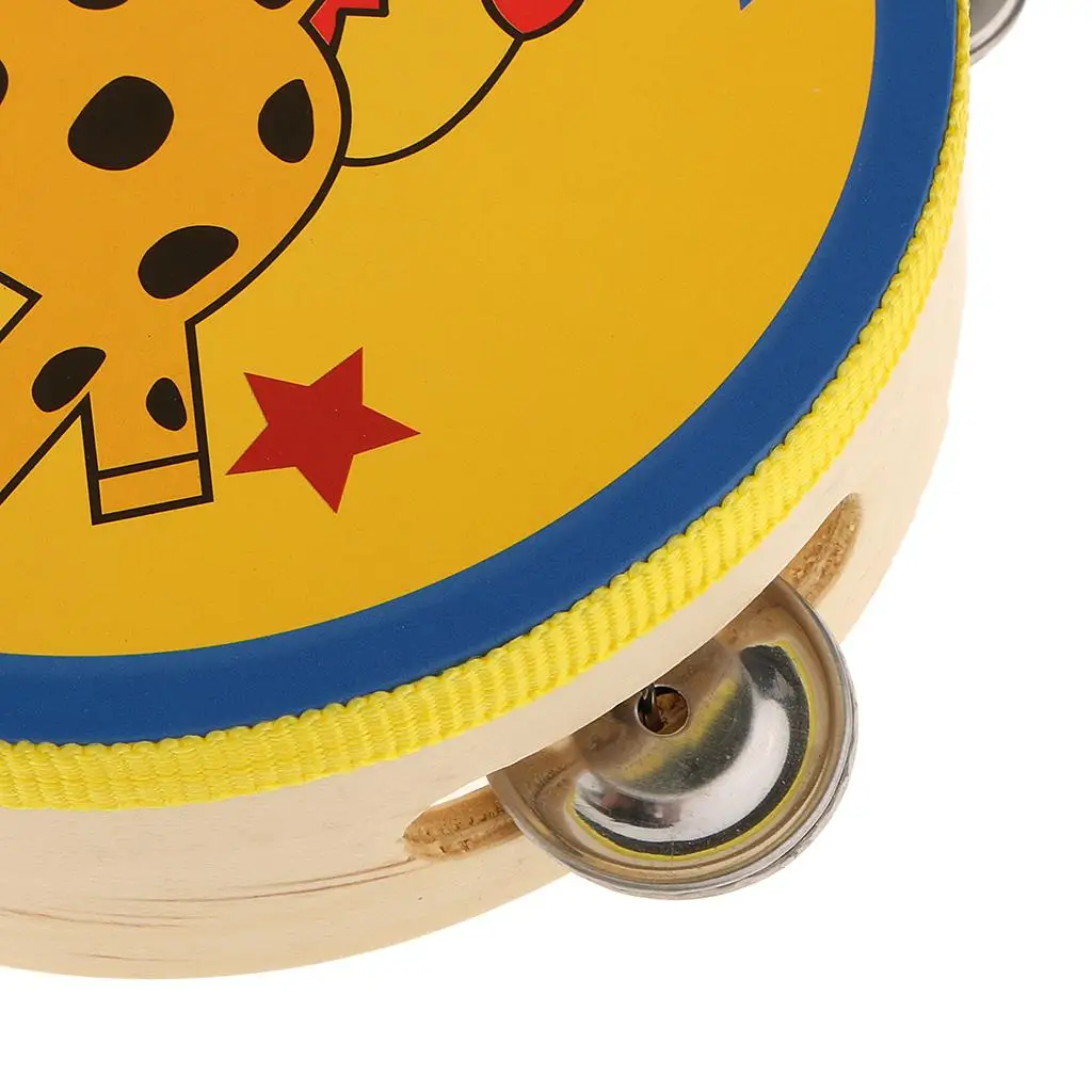 Wooden Tambourine Small Hand Percussion Bulk Drum Toy Kids Musical Instrument for Celebration Event view 5