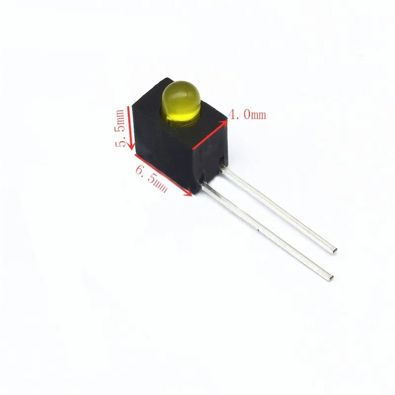 100pcs F3 3mm LED Single Hole Lamp Holder With Lamp Bead 90 Degree Bending PCB Fixed Holder F3 In-line Signal Iuminous Indicator