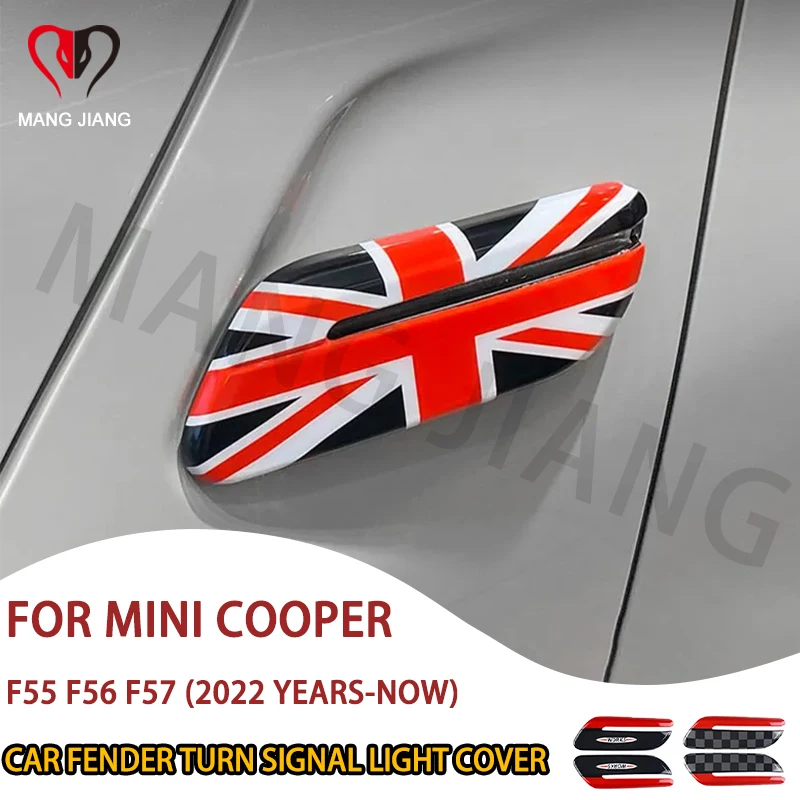Car Fender Turn Signal Exterior Light Covers Sticker For Mini Cooper F55 F56 F57 Fender Decorative Case Accessories