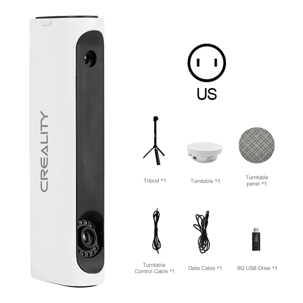 ماسح ضوئي ثلاثي الأبعاد محمول باليد بالألوان الحقيقية بالكامل متوافق مع الطابعات ثلاثية الأبعاد مع قرص دوار ثلاثي القوائم يدعم مخرج OBJ/STL