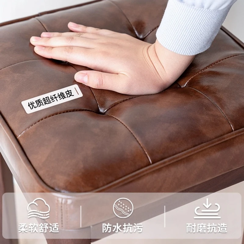 เก้าอี้ไม้เนื้อแข็ง วางซ้อนกันได้สําหรับใช้ในบ้าน กระเป๋านุ่มแบบม้านั่งเรียบง่าย