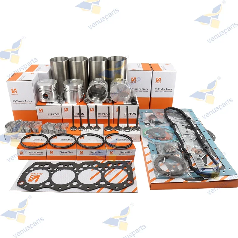 S4E2 Overhaul Rebuild Kit For Mitsubishi Piston Rings Cylinder Liner Main Bearing Full Gasket Set 34417-54100 98*3HK+2+5mm