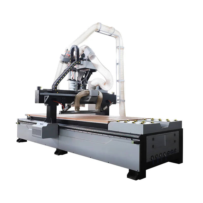 Multi Spindles Pneumatic 1500x3000 1325 4 Heads Wood Cnc Router Furniture Making Machine