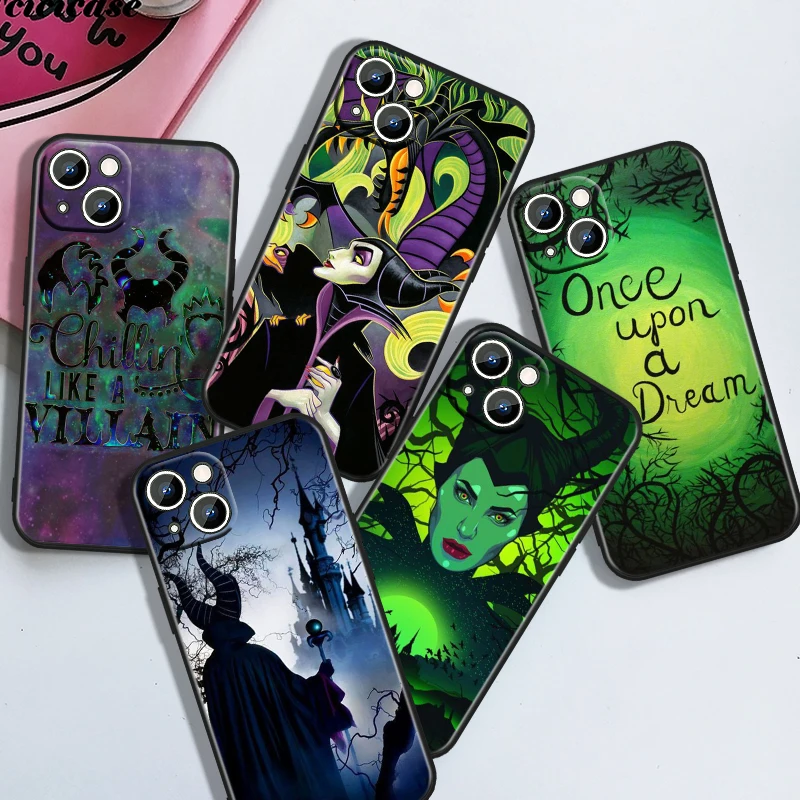 Disney Poison Queen Cool For Apple iPhone 15 14 13 12 11 XS XR X 8 7 6 6S 5 5S Pro Max Plus Black Cover Phone Case