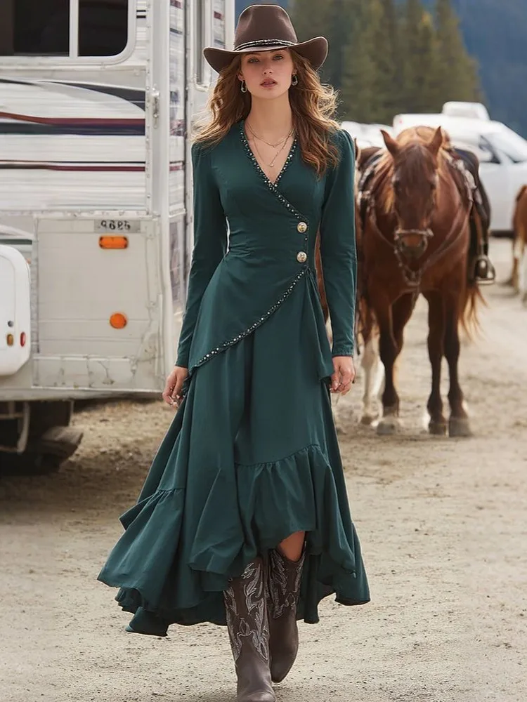 2026 Spring Autumn Long Sleeve Elegant Long Maxi Dress Women's Clothing Casual Party Work Evening Fashionable A-Line Dresses
