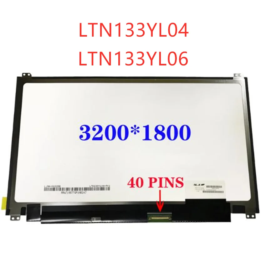 13.3''inch LTN133YL06 LTN133YL06-H01 LTN133YL04-P01 LTN133YL01-P01 For ASUS UX303LN Lcd Screen 3K 3200*1800