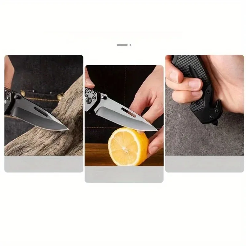 Outdoor Folding Knife Fruit Knife Portable Pocket Knife High Hardness Sharpness Self Defence Camping Knife