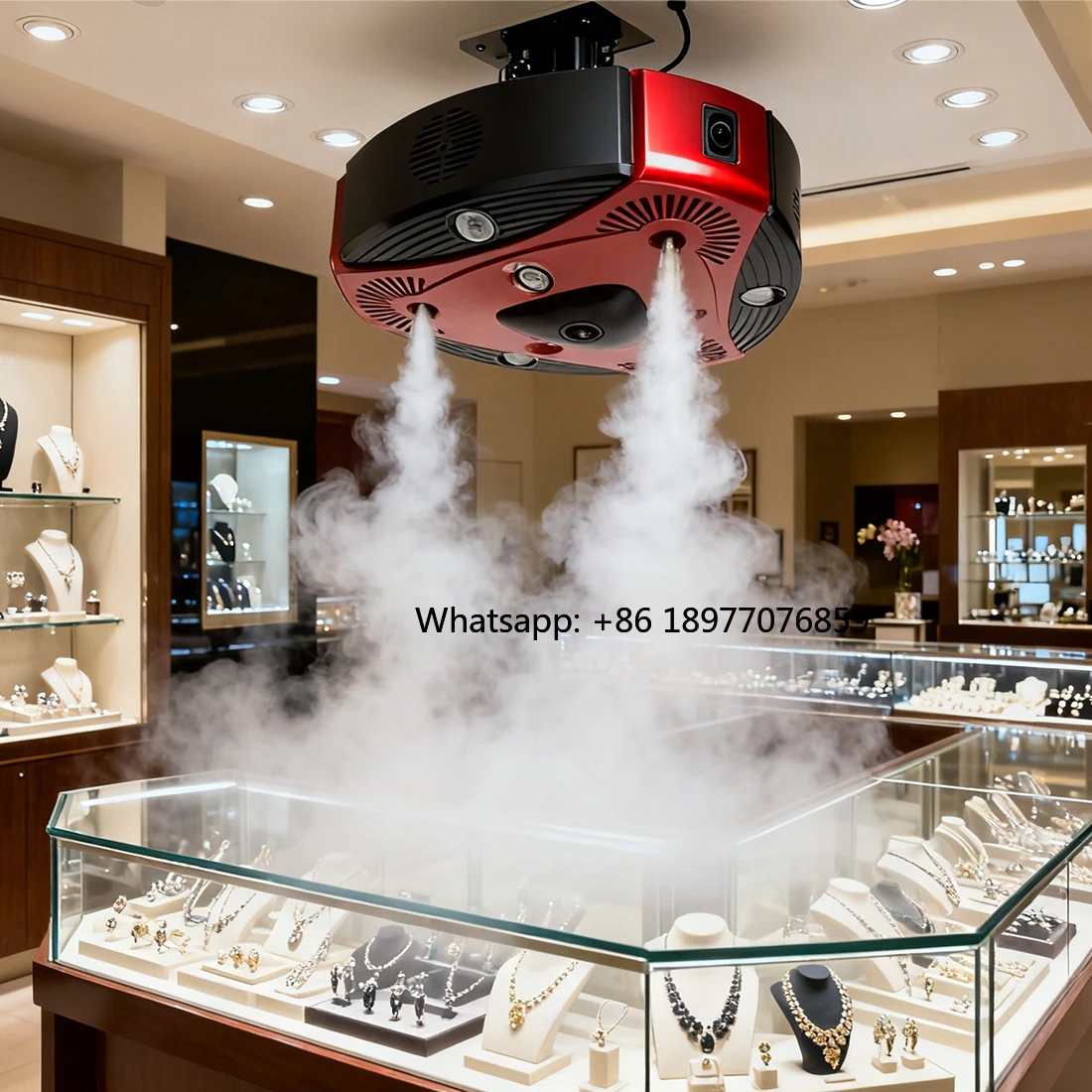 

Умный генератор тумана для безопасности 2026 с HD-камерой, защитой от краж, IP WiFi, материалом ABS, датчиком движения PIR и управлением через смарт-приложение