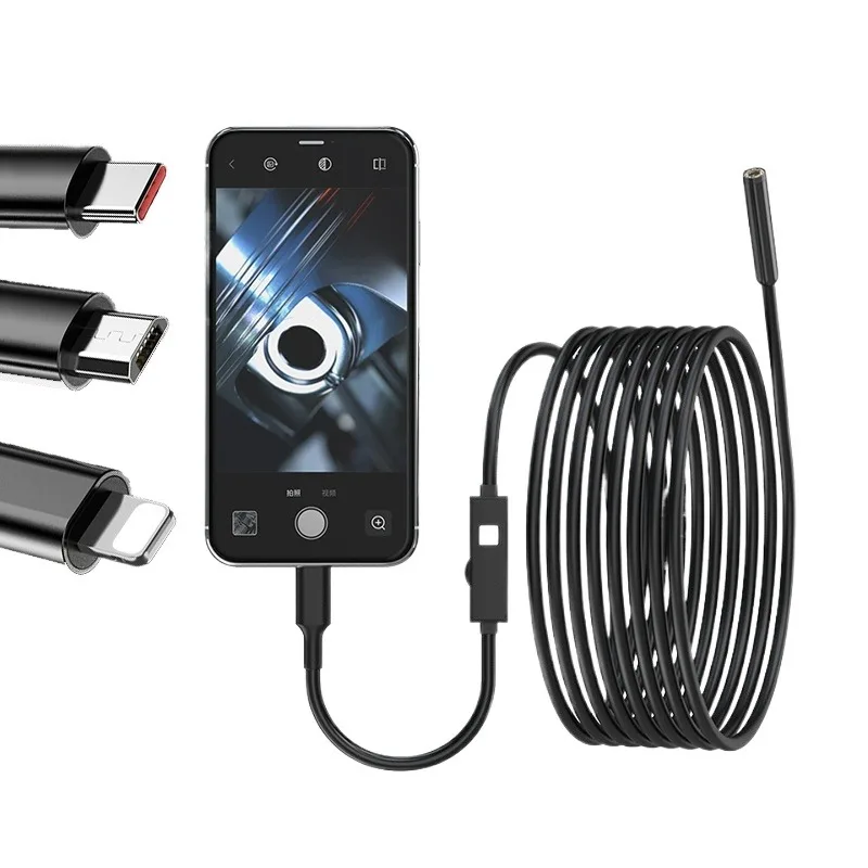 Apple Tyep-c Android High Definition 5 Million Endoscope Auto Repair Industrial Pipe Waterproof Probe Launch Camera