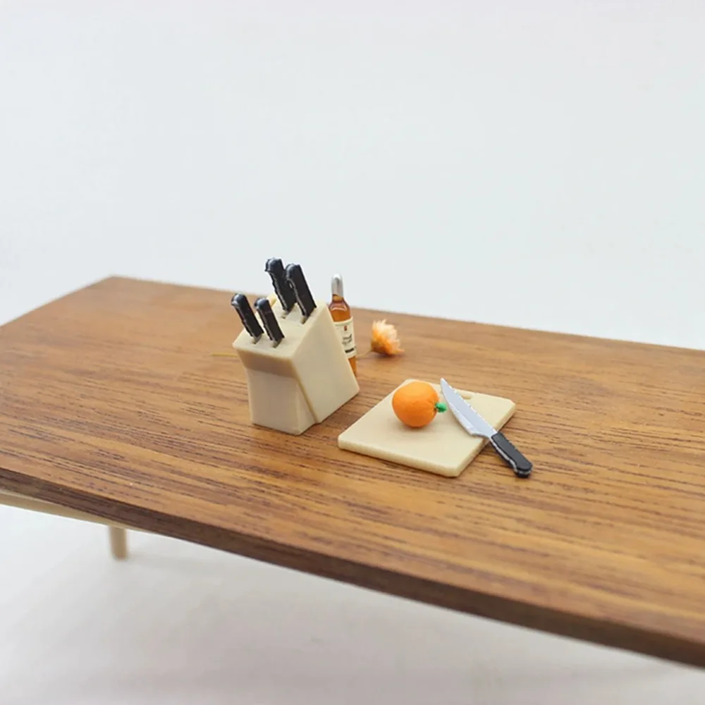 

1/12 Dollhouse Miniature Cutter Model Scene Props Mini Cutter Base Cutting Board Doll Accessories furniture Home decoration