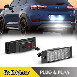 2Pcs Canbus LED Number License Plate Lights Lamps For Hyundai IX35 Tucson 2015-2018 Kia XCeed Cerato Forte K3 OEM#92501D3100