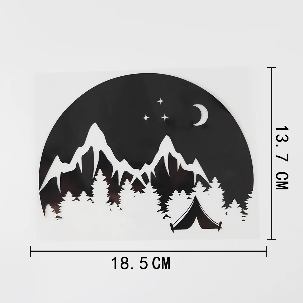 

18.5cmX13.7cm camping trip natural mountain decal fashion car decoration personalized car stickers car accessories