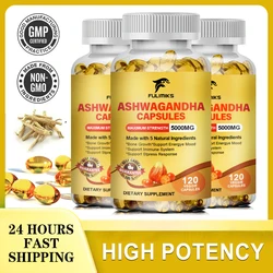 5000mg Ashwagandha Extract Capsules Help Deep Sleep Health Brain and Memory and Mental Stress Support Dietary Supplement
