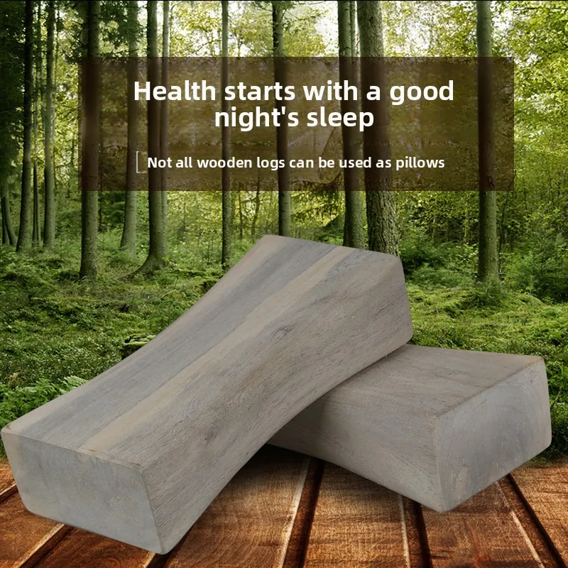 

Sandalwood Real Wood Ne Pillow Rectangular aped Adult Health Care Ne Support round Tractive Wood Headrest for Singles