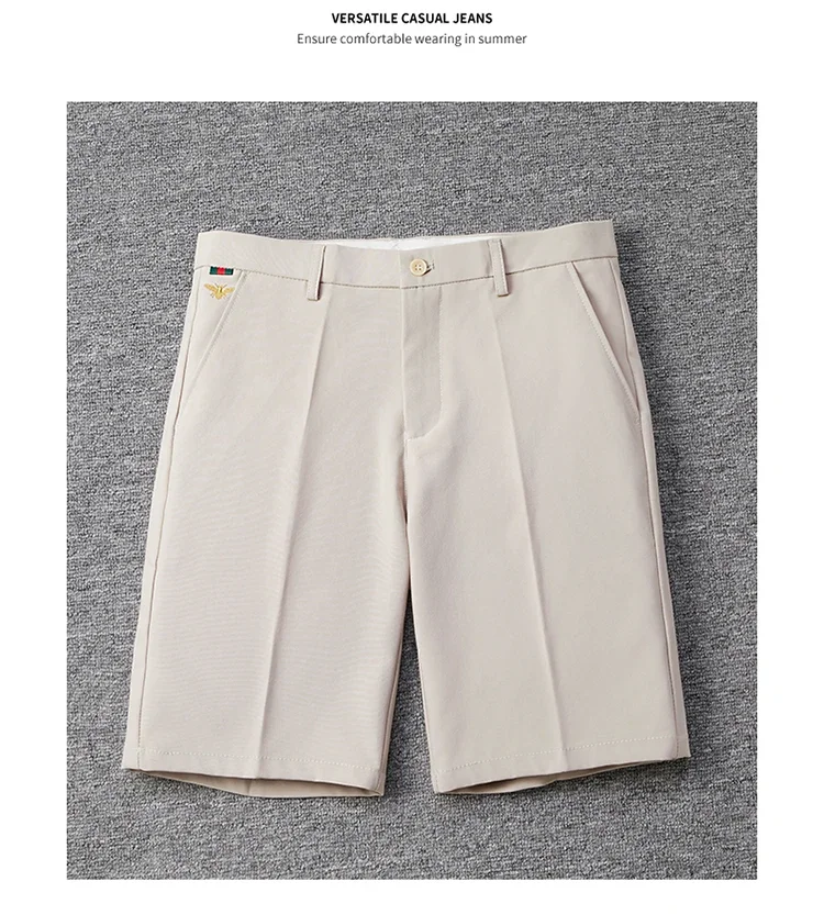 Marken-Formelle Shorts für Herren Koreanische Business-Shorts Lässige Chino-Shorts Herren Büro-Hosen Coole Atmungsaktive Sommer-Arbeitskleidung – Detail 19