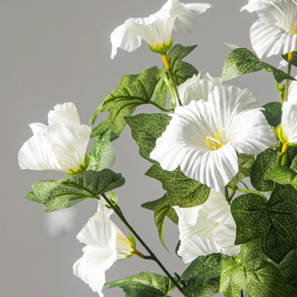 40-48cm Künstliche Blumenranken, künstliche Petunienblüten, Seiden-Begonienblätter, Hängepflanze für die Heimdekoration – Detail 15