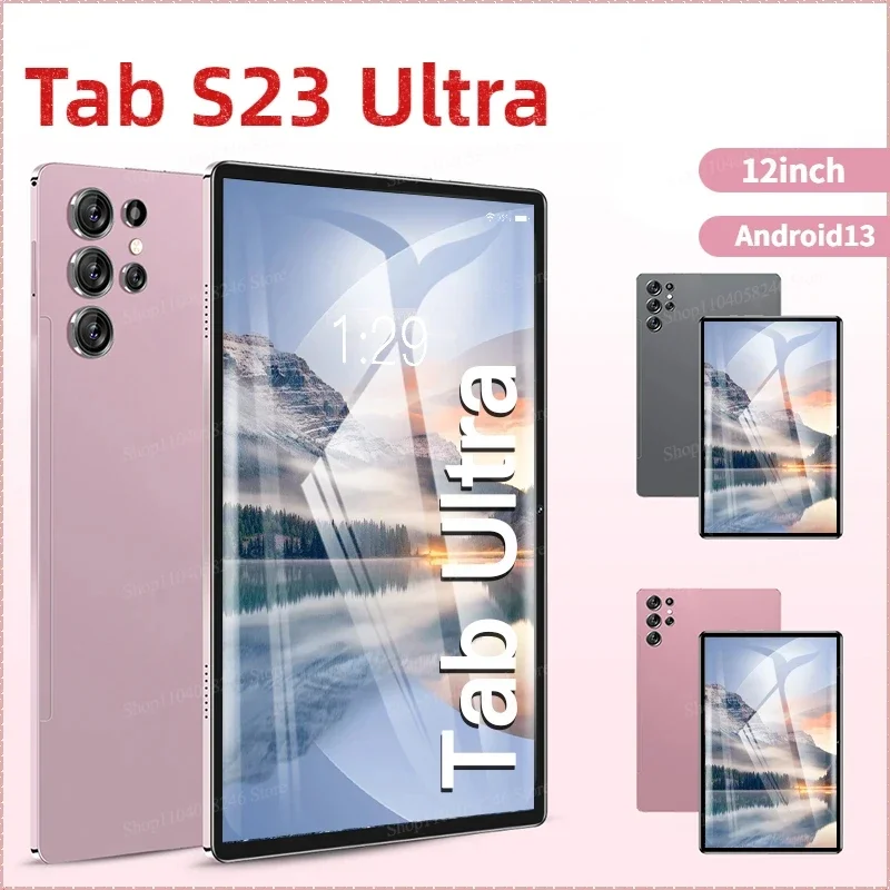 

2024 Original S23 Ultra 12inch HD 4K Tablet PC Global Version Dual Sim 16GB+1TB Snapdragon888 Android13 Unlocked 5G GPS Pad