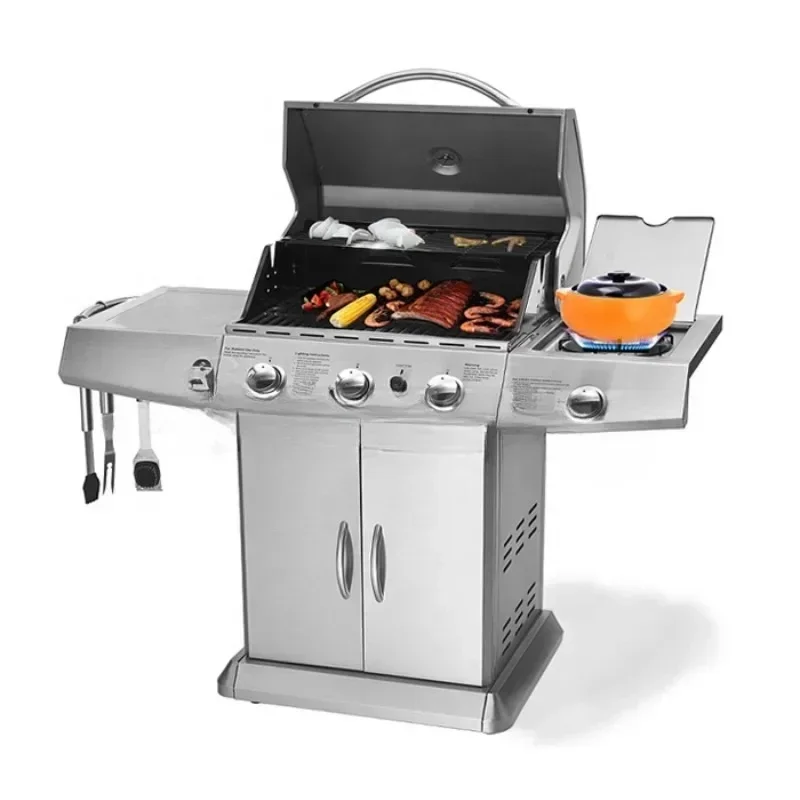 Home Family Barbecue Machine Stainless Steel Outdoor grill villa party gas grill machine with CE Hot sales