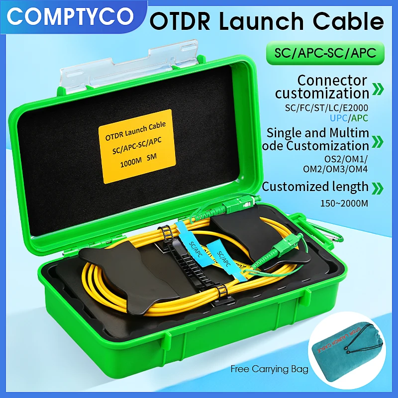 

OTDR Launch Cable SC/APC-SC/APC OTDR Optical Fiber Testing Extension Line OTDR Dead Zone Eliminator Single Mode SM OS2 150M-2KM