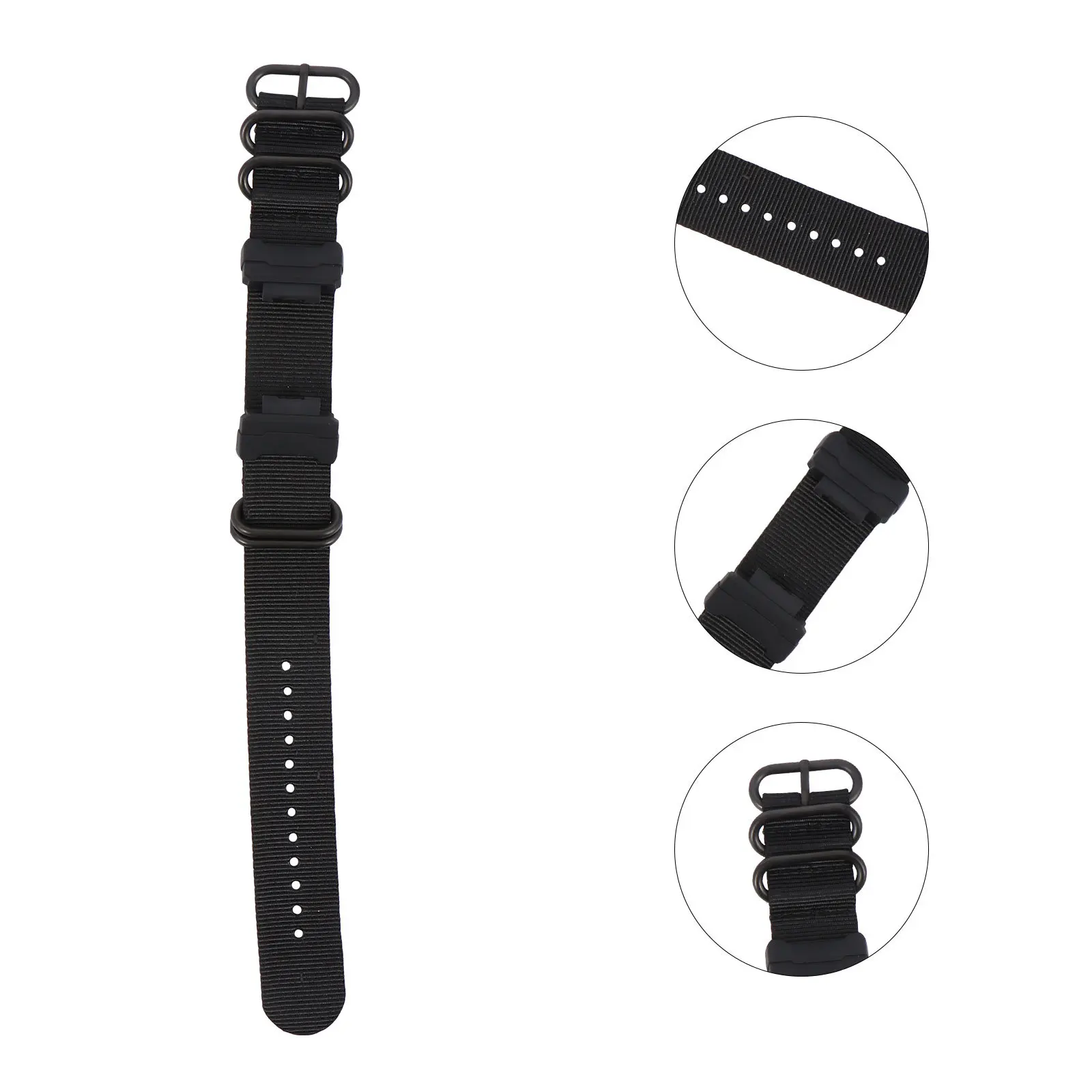 1 conjunto de pulseira de relógio de nylon, durável, macia, ajustável, para relógio inteligente, pulseira de lona, substituição, presente confortável