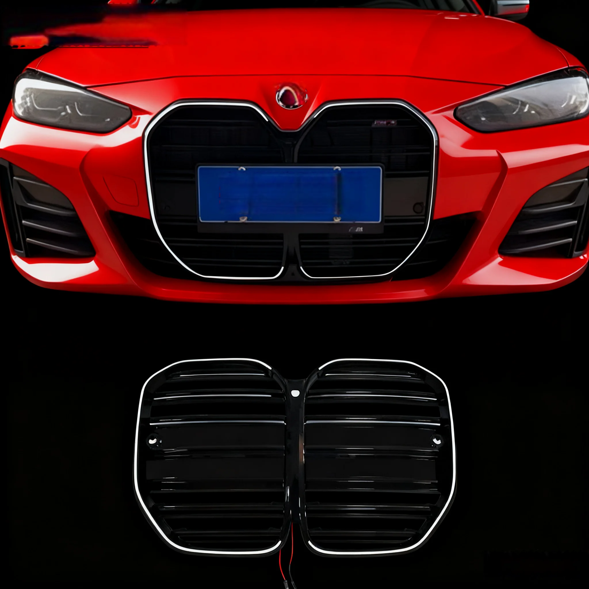 For the original vehicle replacement of the LED light strip grille of the 20-25 BMW 4 Series 2-door G22 dual-line M4 model