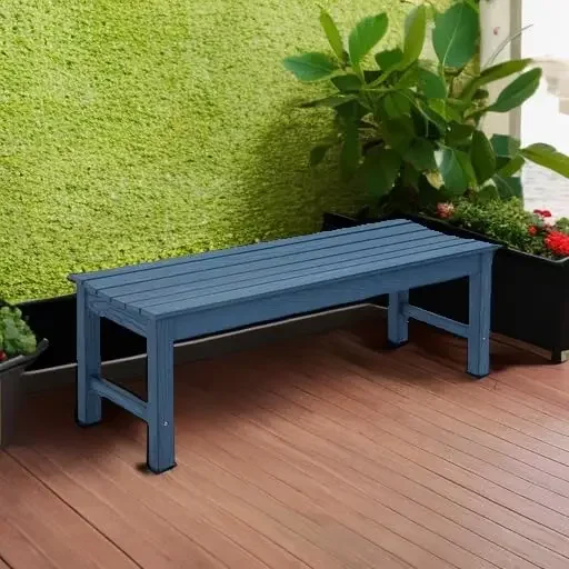 Stoog Outdoor Bench, 2-Person Patio Dining Bench, Waterproof Garden Bench, Never Rot or Fade, for Porch, Garden, Deck, and Entry