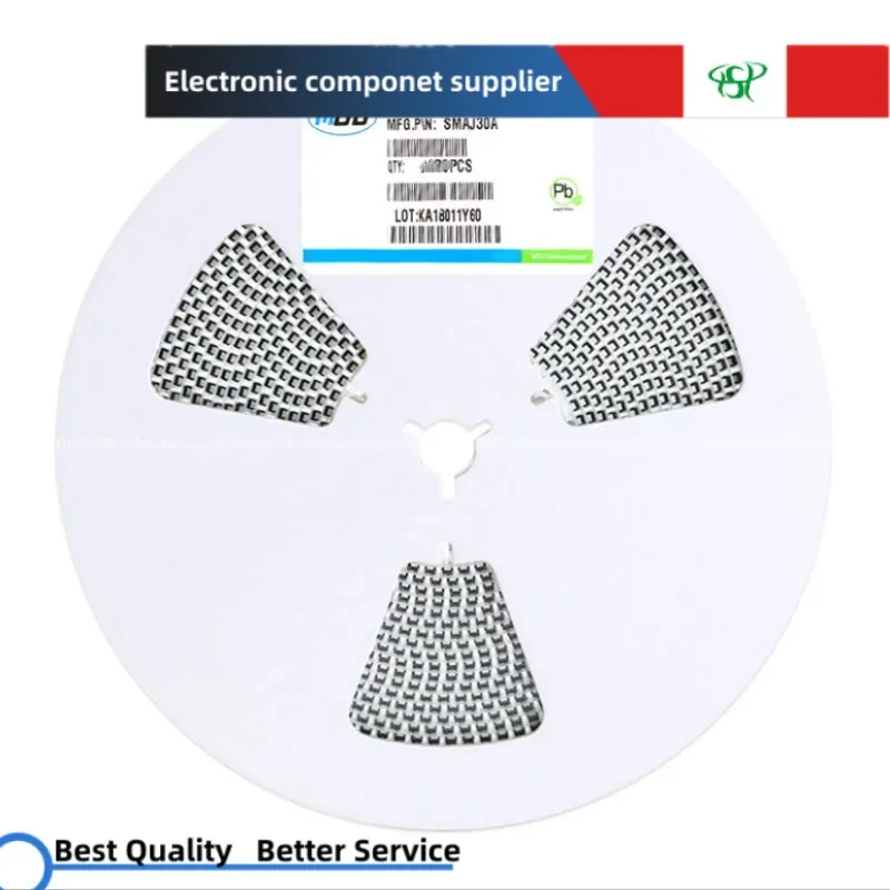 

1800PCS SMAJ30A CK SMAJ30CA YK 400W 30V DO-214AC SMA SMAJ30CA-E3/61 SMD Transient Voltage Suppressors TVS Diode