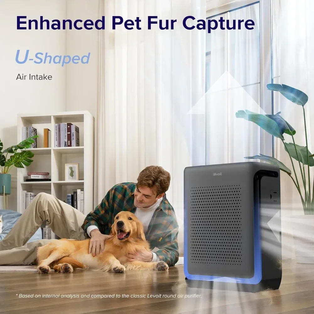 Air Purifiers for Home Large Room Up to 1800 Ft² in 1 Hr with Washable Filters, Air Quality Monitor, Smart WiFi, HEPA Sleep Mode