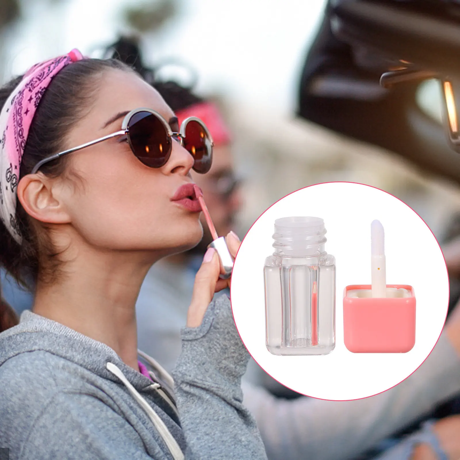10pcs Mini Lip Gloss Tubes Empty Lip Balm Bottles Portable Lipstick Diy Containers Travel Size Dispenser Small Lipstick
