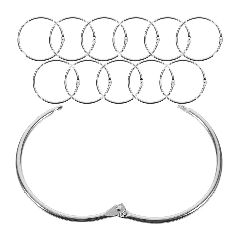 24 szt. Metalowe kółka do segregatora, wielofunkcyjne kółka do segregacji, puste kółka z wzorem gwoździ, łatwe otwieranie i zamykanie do archiwizacji i sortowania notatek.