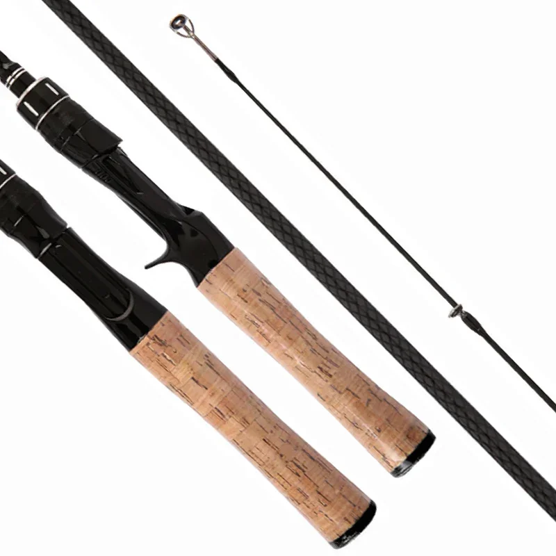 Draagbare Carbon Lokken Hengel en Reel Combo Set 1.68/1.8m Baitcasting/Spinning Visserij-reel Met Lijn voor karpervissen Pesca