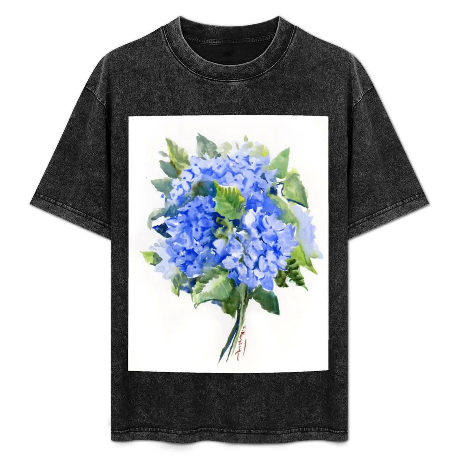 

Hydrangea Flowers, Blue floral design T-Shirt Cool Dry Performance T-Shirt