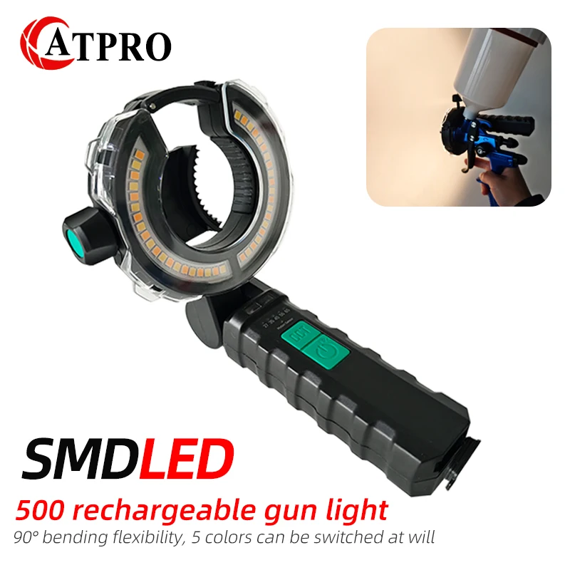 

ATPRO 500 Rechargeable Gun Light Lasts 4 Hours Gun Light Five-color Adjustable Color Contrast Screening Light