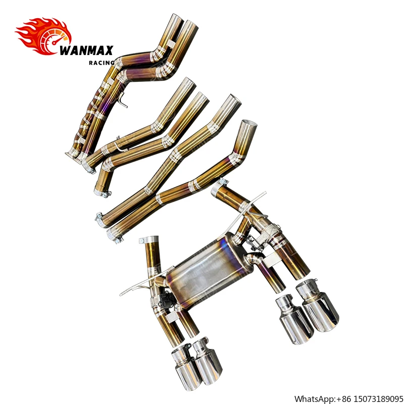 

Выхлопная система Catback из титанового сплава для M3 M4 F80 F82 с клапанной системой Valvetronic и насадками на глушитель