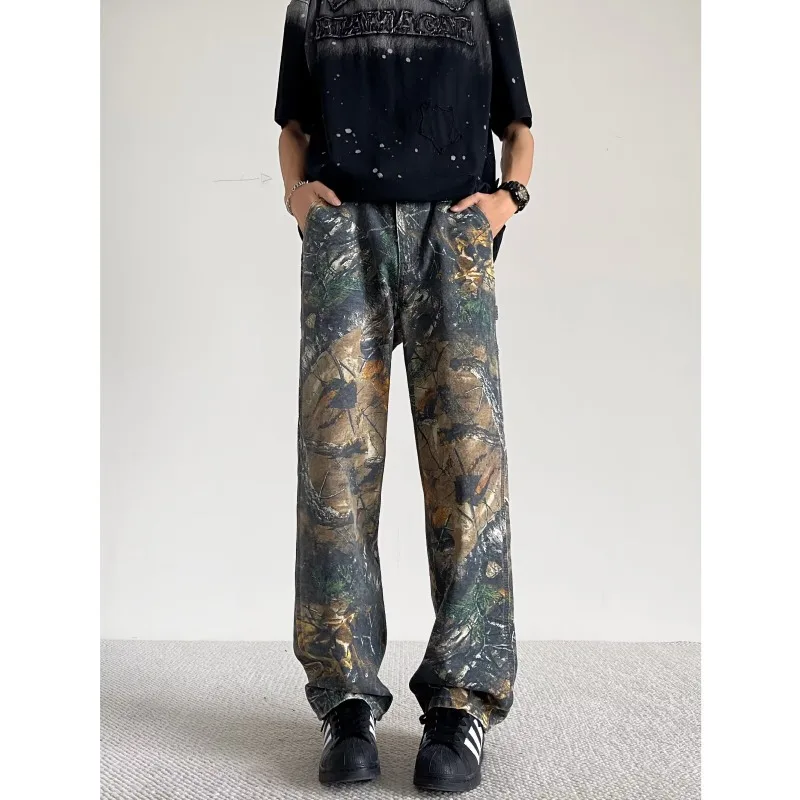 New Men's High-quality Straight Leg Pants Comfortable Fashionable Simple Versatile Outdoor Sports and Leisure Wide Leg Pants