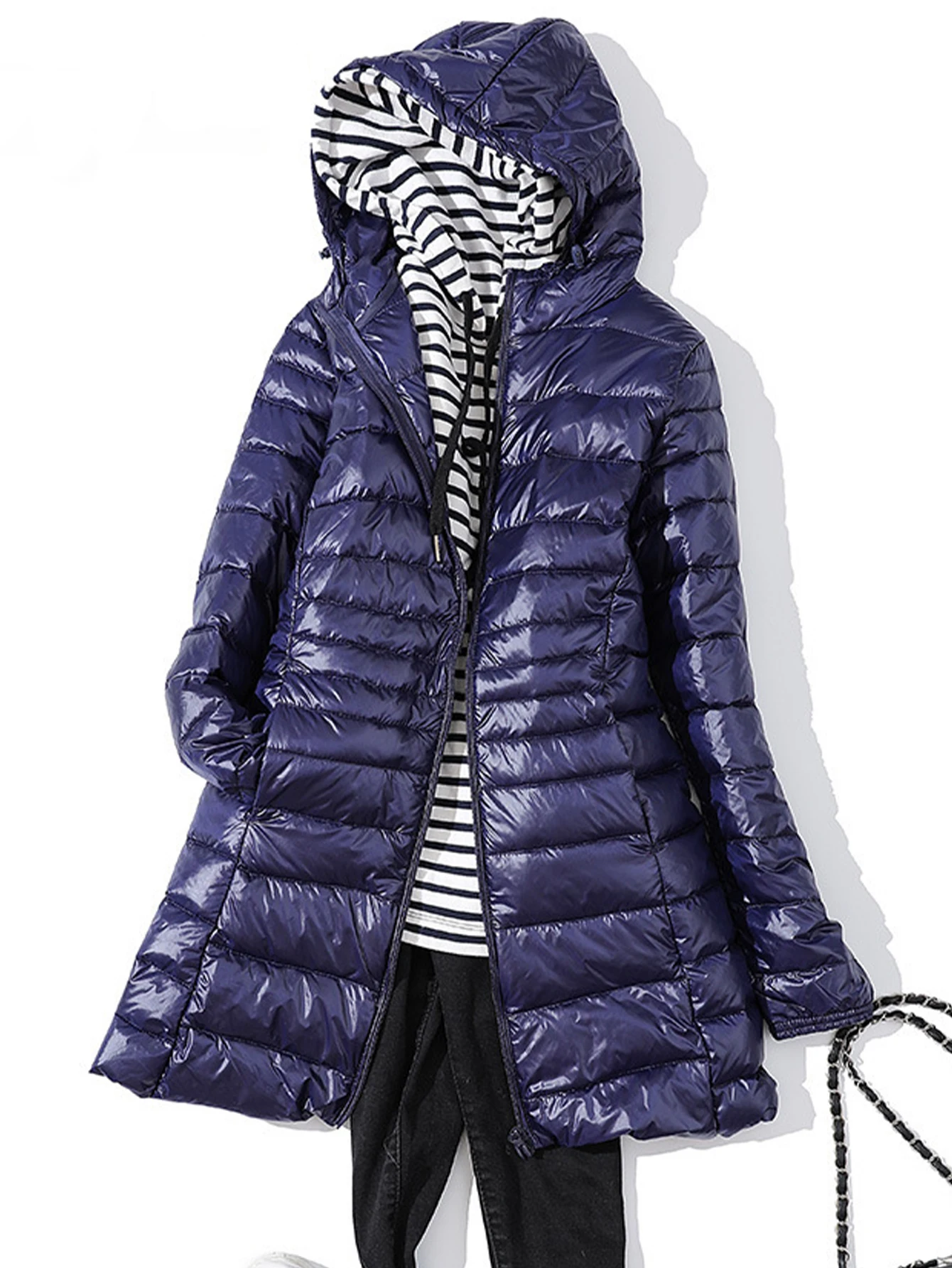 سترة نسائية كاجوال بتصميم دافئ معطف دافئ عصري بدون ديكور للأنشطة الخارجية