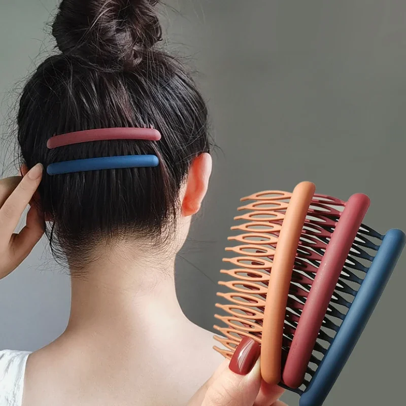 15 Teeth Matte Candy Color Hair Comb Clip Styling Accessories Women Girl Broken Hair Hairpins Headdress Wedding Hair DIY Jewelry