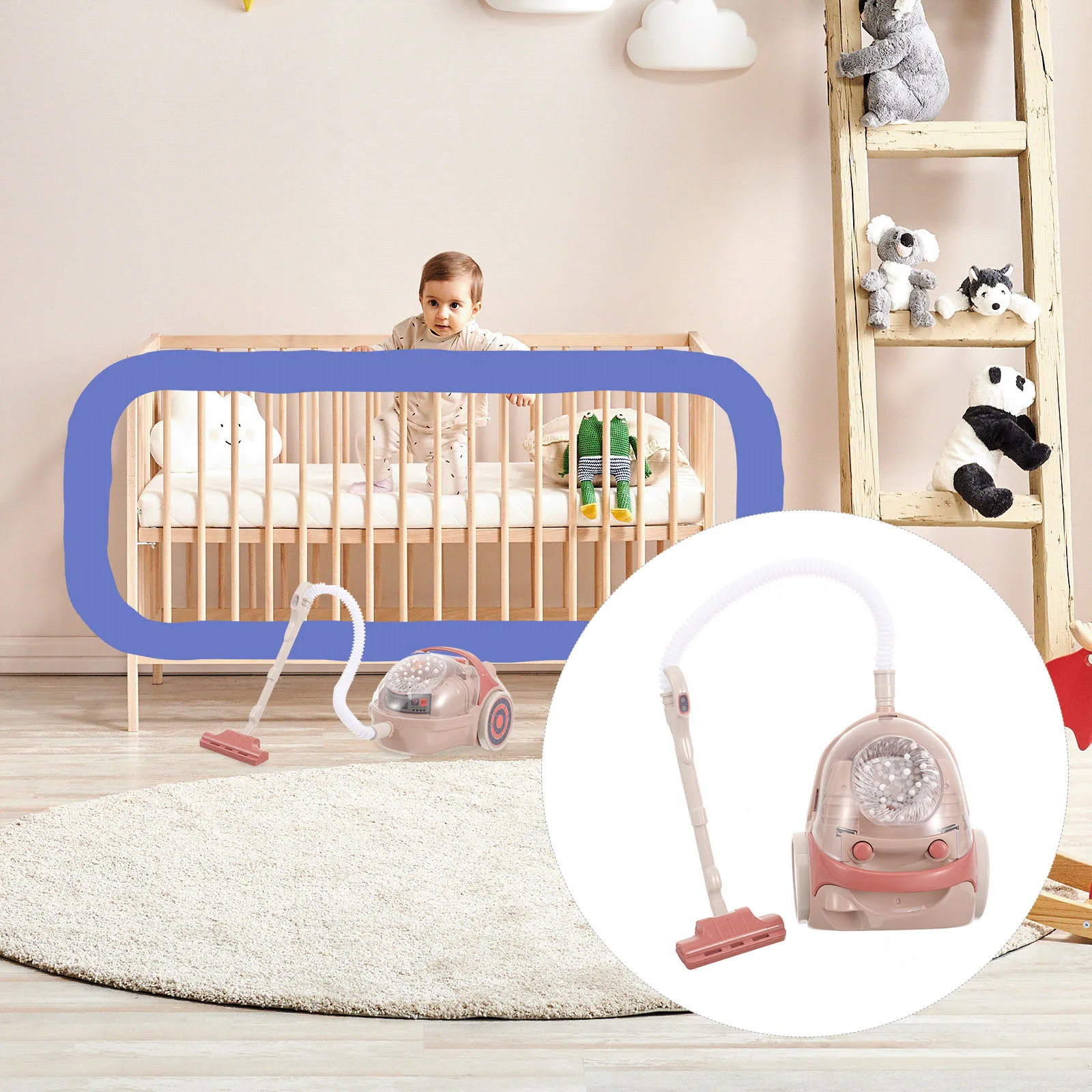 Kinderstofzuiger Mini-stofvanger voor kinderen Fantasiespel Educatieve thuisscène Zintuiglijk voor peuters