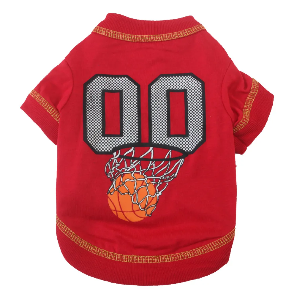 Soft Blank Dog Shirt Clothes Custom Dog Baseball Jersey with Number for Small Pet Dogs Spring Summer Dog Shirts New Designer