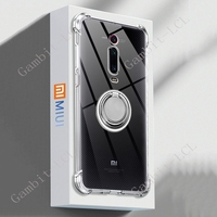 For Xiaomi Mi 9T Pro Mi9T 9TPro Back Ring Holder Bracket Phone Cover TPU Soft Silicone Case On Redmi K20 Pro K20Pro RedmiK20