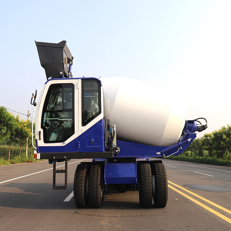Customized Latest Type Integrated Design Adjustable Discharge 2 Cubic Concrete Mixer Truck Concrete Mixer Truck Oil Radiator