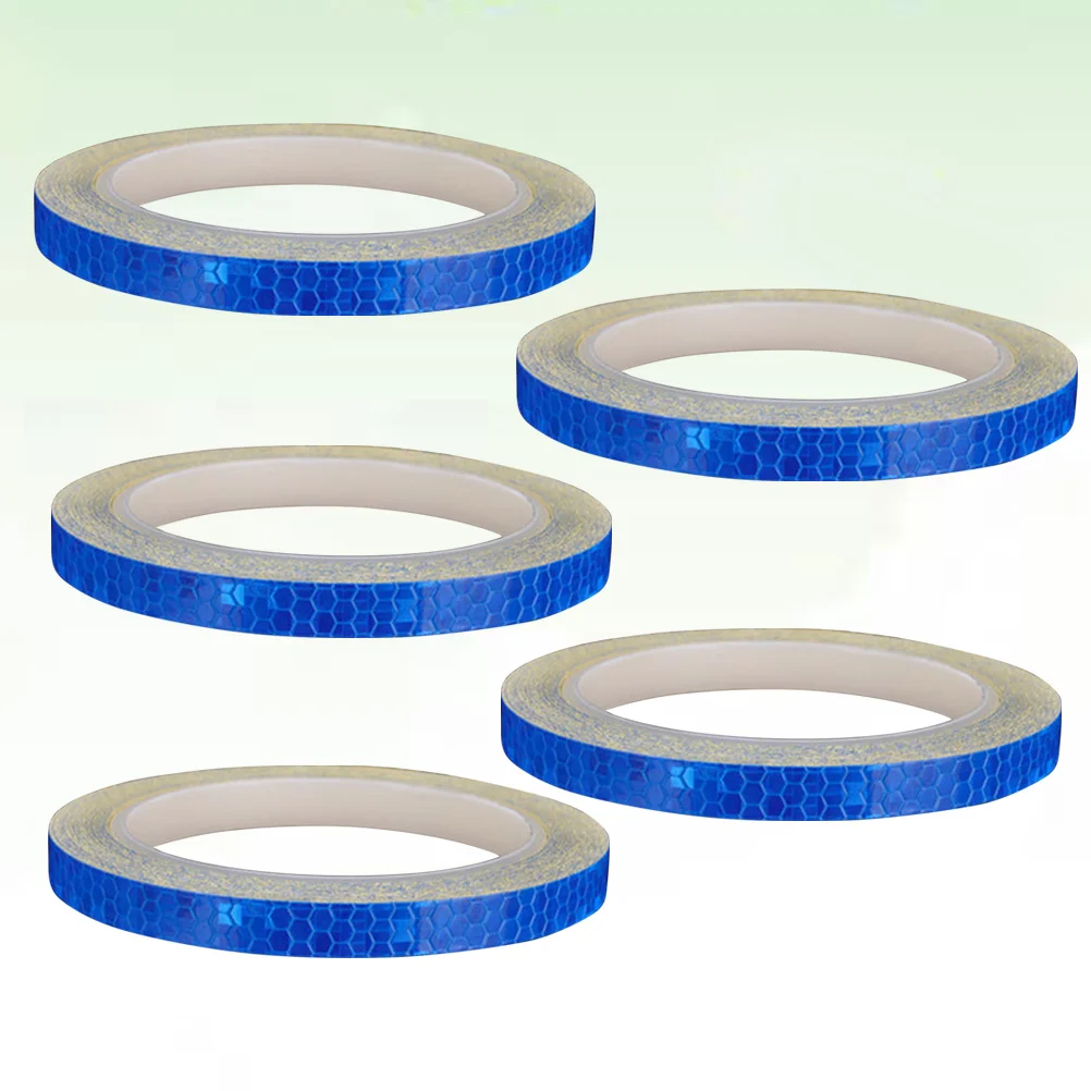 

5Pcs Reflective Sticker Tape for Wheels Bright Fluorescent Safety Strips Motorcycle Rim Decoration Yellow Reflective Tape